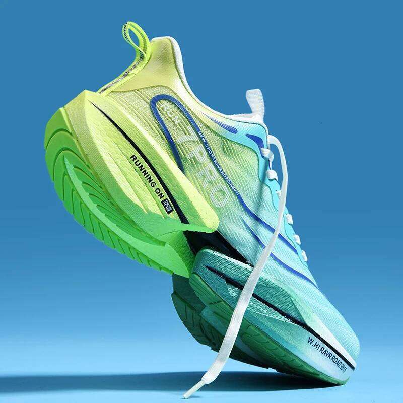 Men's carbon plate running autumn and winter new double mesh ultra light casual fitness sports women's shoes 26Y0304