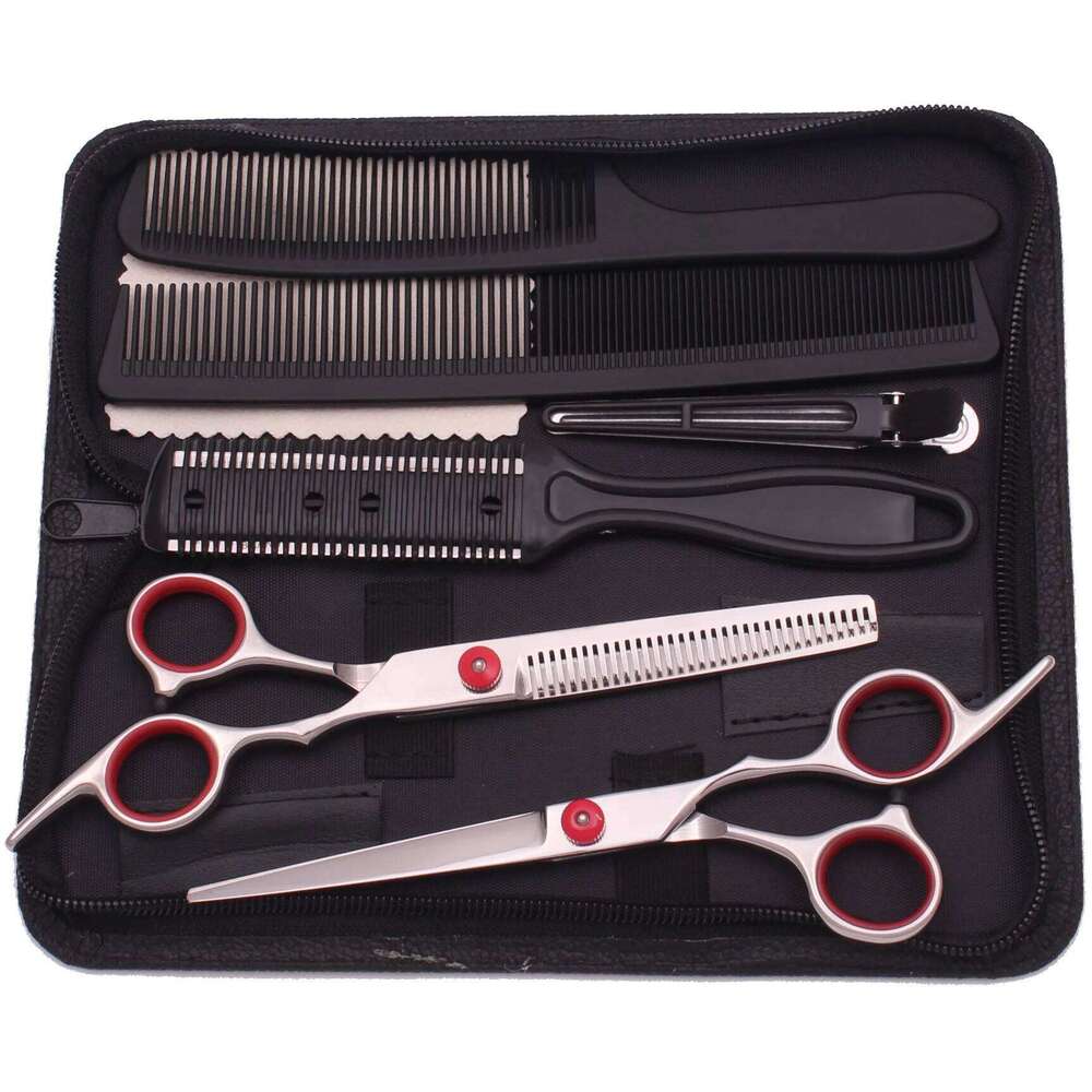 6.5'' Professional Hair Scissors Set Comb Razor Thinning Cutting Shears Hairdressing Salon Barber Home Japan Steel Dropshipping H260303
