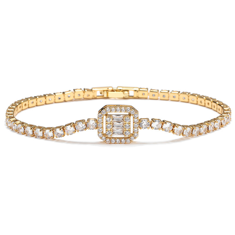 European American fashion zircon-inlaid accessories, personalized and stylish full-diamond bracelet - view 5