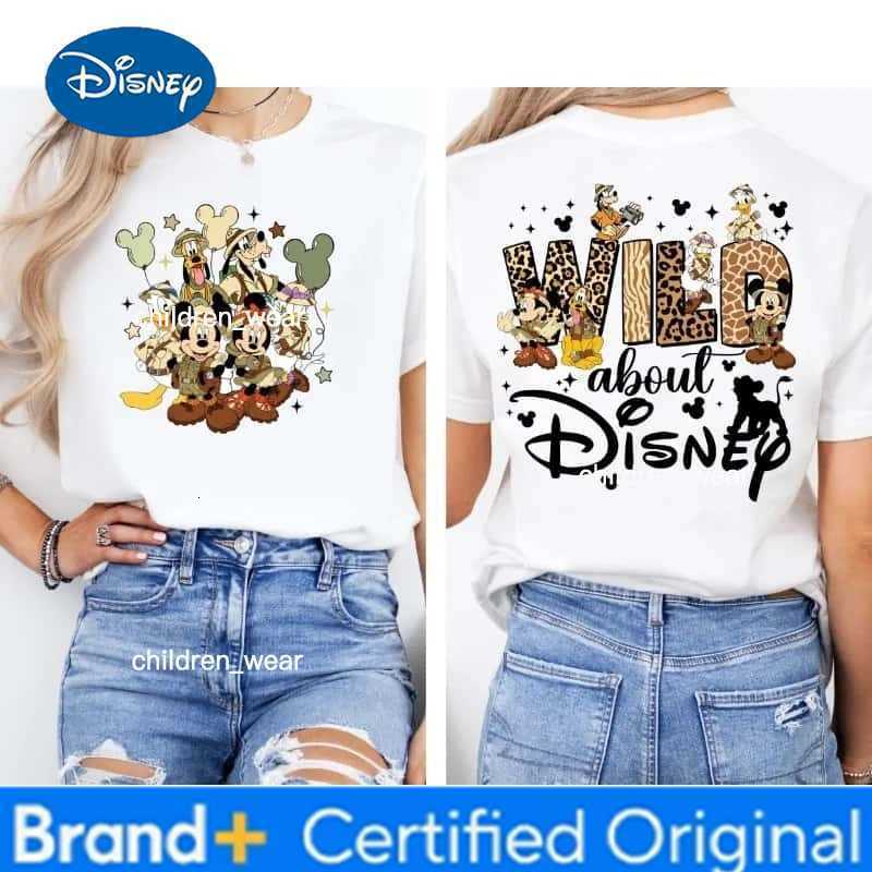 Disney Animal Kingdom T-shirt Mickey Hunt T-shirt Pure Cotton Lion King Wild Travel T-shirt Mickey and Friends Wild T-shirt H260304