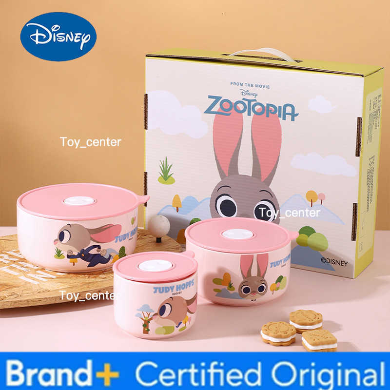 Disney Zootopia Ceramic Food Storage Containers Round With Lid Microwave Safe Lunch Box For Office School Judy Hopps Nick Wilde H260304