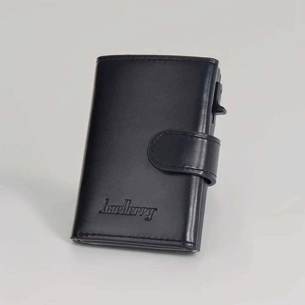 Aluminum Card Holder for Men with Auto Pop-Up Slide Button, RFID Blocking Metal Wallet Anti-Scratch C260304