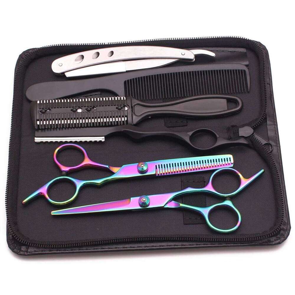 6" JP Stainless Hairdressing Barber Shop Hair Cutting Scissors Thinning Shears Haircut Set Dropshipping H260303