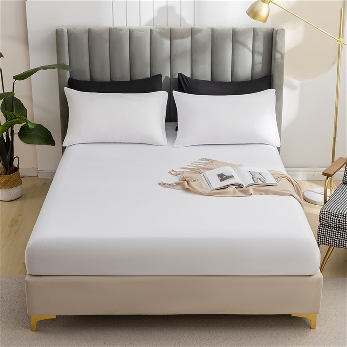 Solid-Color Brushed Fleece 4-Piece Pillowcase and Duvet Cover Set Minimalist 3-Piece Set Drop Shipping Available Digital Printing