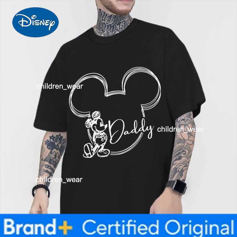 Disney New Mickey Minnie Couple T Shirts Cotton Valentines Day Cartoon Short Sleeve O Neck Tees Matching Outfits for Men Women H260304