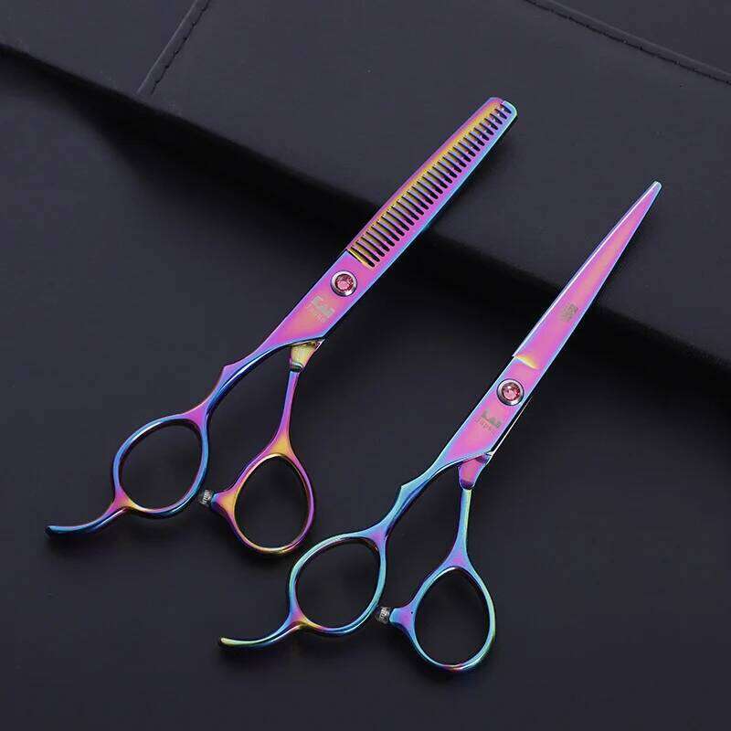 Sharp Left Handed Scissors Precise Beautiful Thinning Shears Hair Clipper Professional Razor Blades Salon Styling Tools H260303