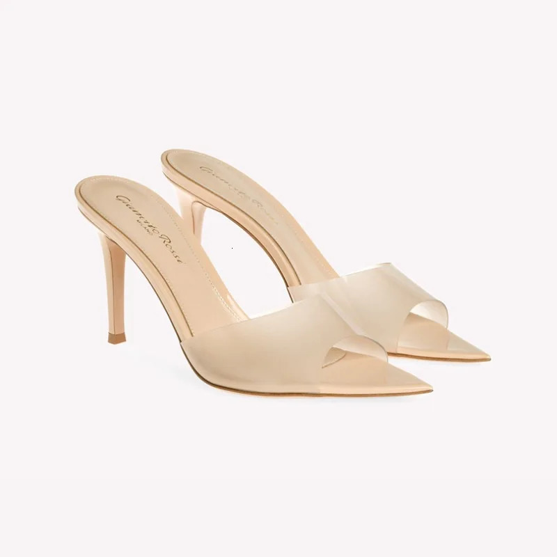 High Heels Womens Sandals Shoes 85cm Transparent High Heels Size 42 Summer Dress Sandals British Style High Quality 260305