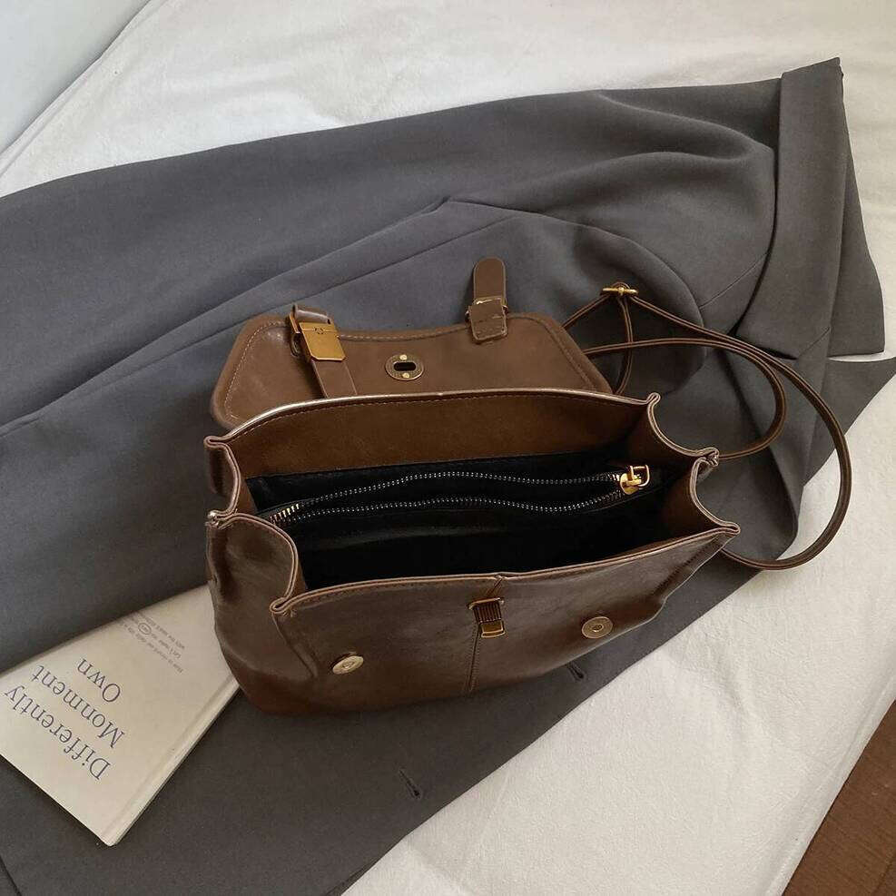 OLOEY Women Small Pu Leather Backpacks 2025 New Korean Fashion Vintage Luxury Backpack Student School Bag Back Packs