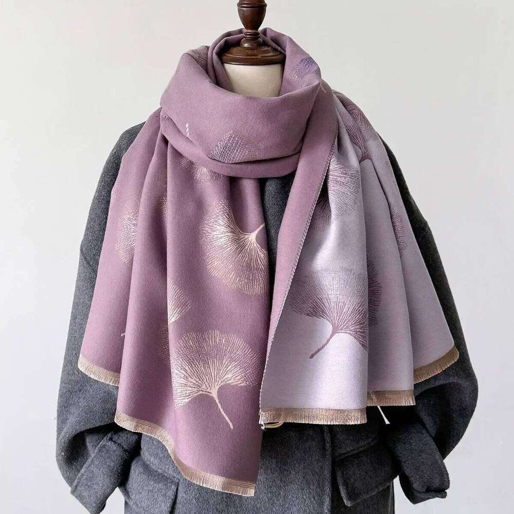 Winter Warm Cashmere Scarf for Women Luxury Pashmina Blanket Thick Shawl Wrap Neckerchief Fashion Bufanda Echarpe Poncho 2024 XJ260304