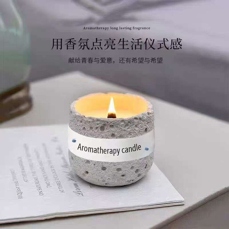 Planet Aromatherapy Nordic Colorful Gypsum Cup Candle Niche Atmosphere Bedroom Plant Essential Oil Gift W260304