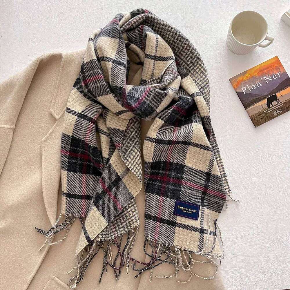 Winter Warmer Thickened Scarf For Women Men Autumn 50*200CM Tassel Pashmina Shawl Elegant Faux Cashmere Warps Ladies Blanket XJ260304