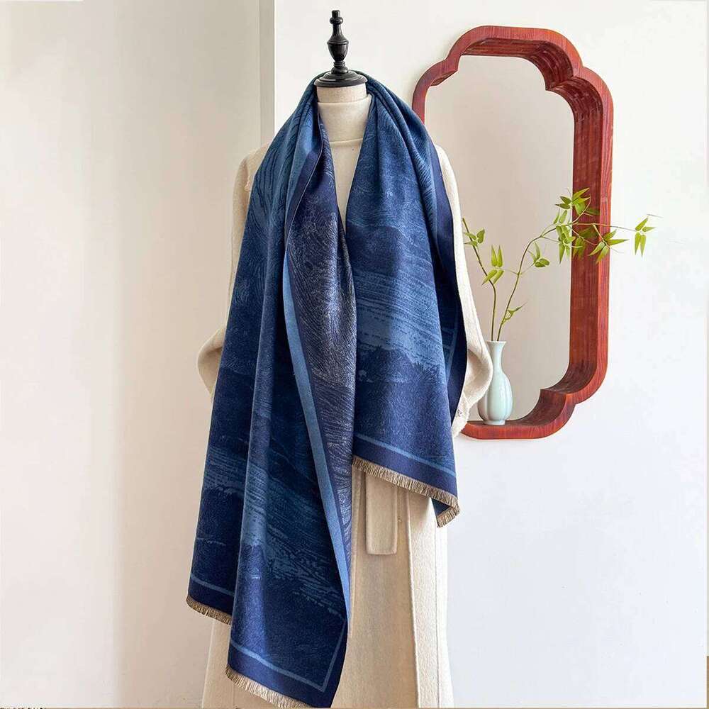 2025 Luxury Brand Winter Cashmere Scarf for Women - Tasseled Grid Printed Shawl, Warm Pashmina Wrap & Foulard Poncho XJ260304