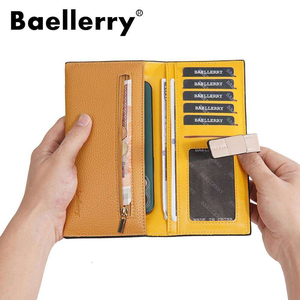 Elegant Women Long Zip Wallet Baellerry Large Capacity RFID Blocking Multi Card Holder Phone Case Clutch Purse C260304