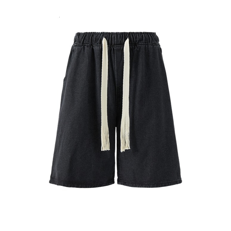 Hong Kong Style Trendy Brand Men's Jeans Summer New Designer Pants Loose Shorts High Street Fashion Versatile Youth Five-point Shorts