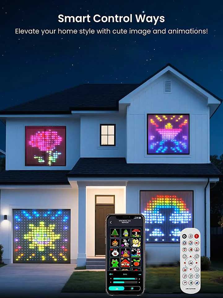 Bluetooth App LED String RGB Fairy Lights 2m2m/3m Smart Curtain Lights DIY Music Change Display for Window Bedroom Decoration H260304