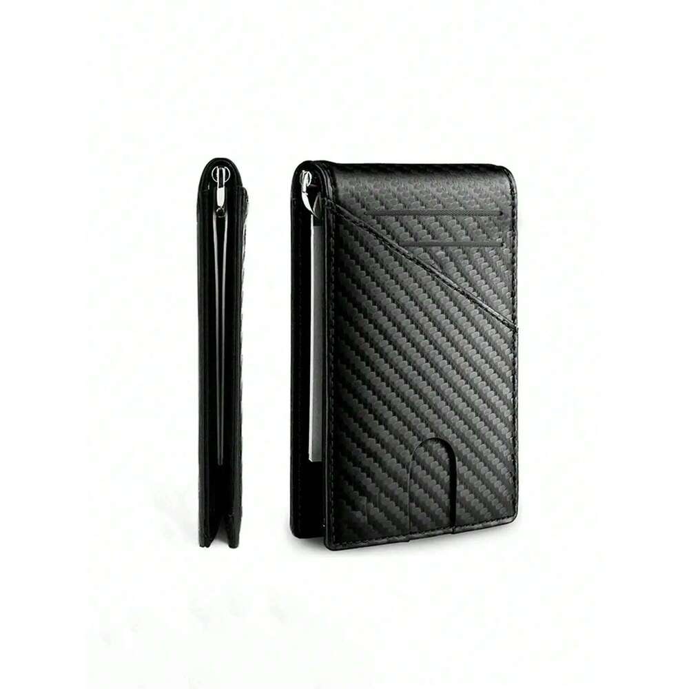 Fashion Business Carbon Fiber Men's Anti-theft Brush Multi Holder Card Case C260304