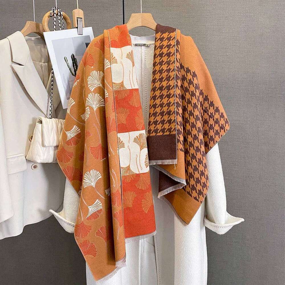 Winter Luxury Scarf For Women Autumn Faux Cashmere Pashmina Wrap Elegant Warm Shawl Design Female Foulard ScarfBrand XJ260304