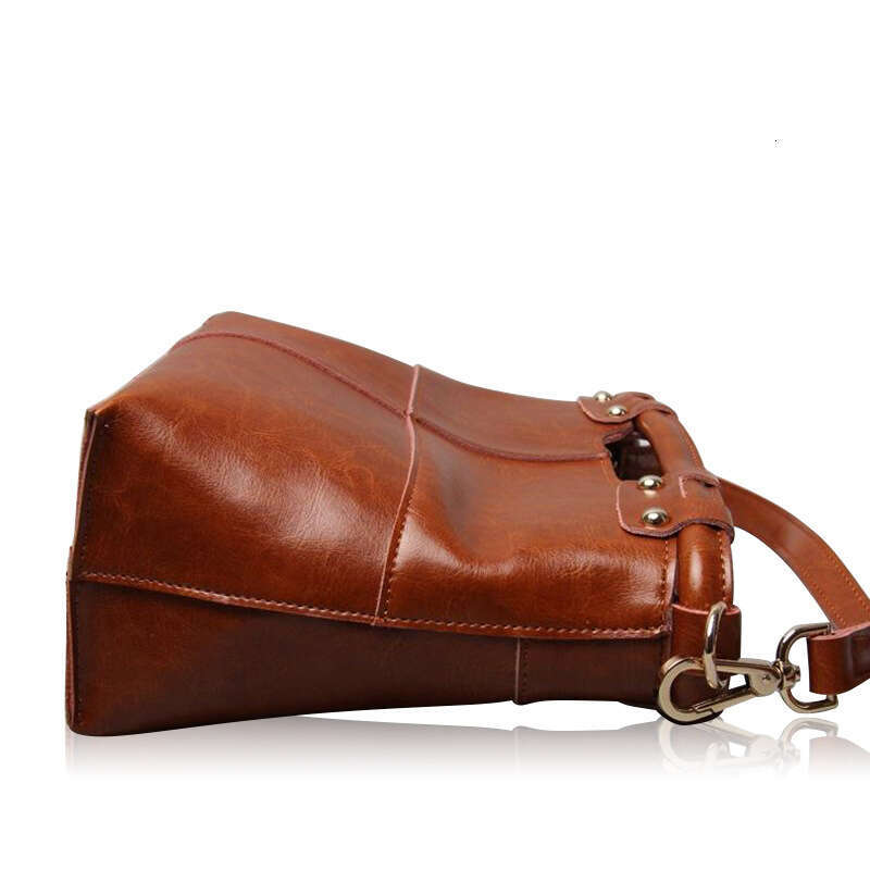 Luxury Shoulder Bags Totes Hobo New European And American Handbags Solid Color Tote Genuine Leather Retro Women S Crossbody Bag SENYY