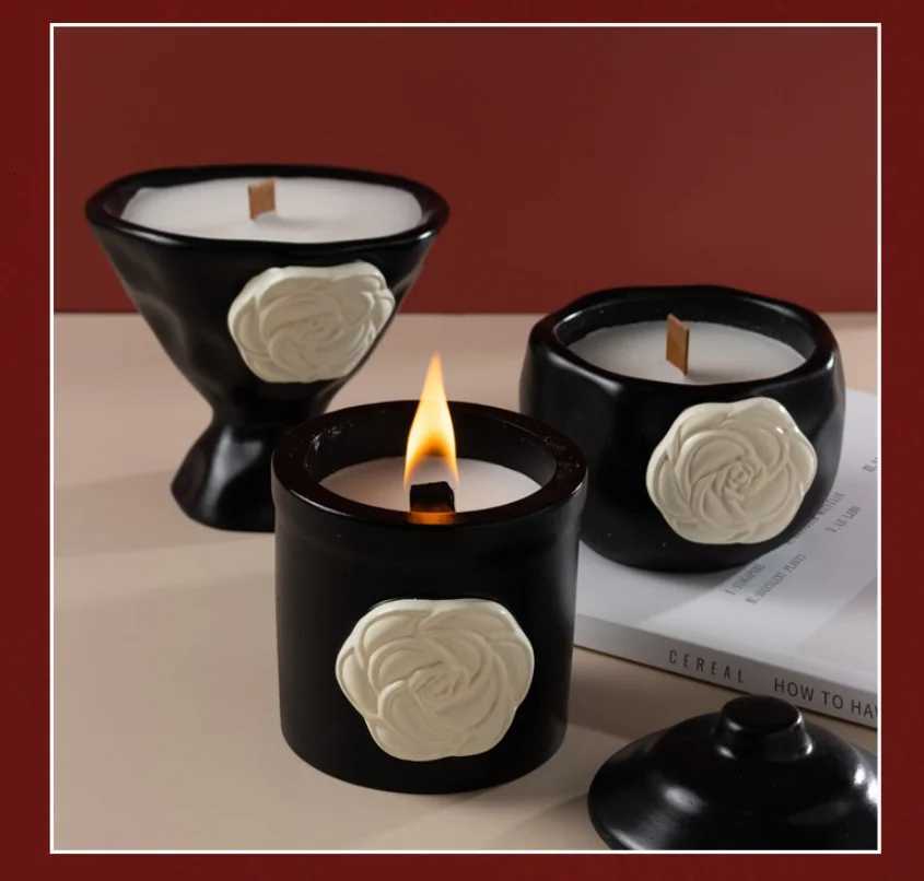 Candle Cup DIY Container Elegant Aromatherapy Candle Holder for Festival GiftsT260304