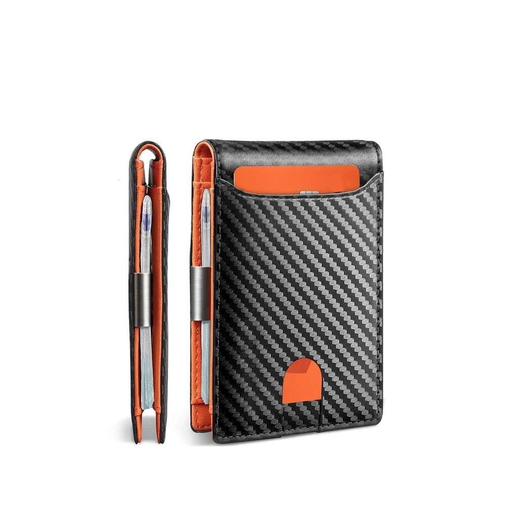 Microfiber Easy Carbon Fiber Men's Credit Card Holder Wallet C260304