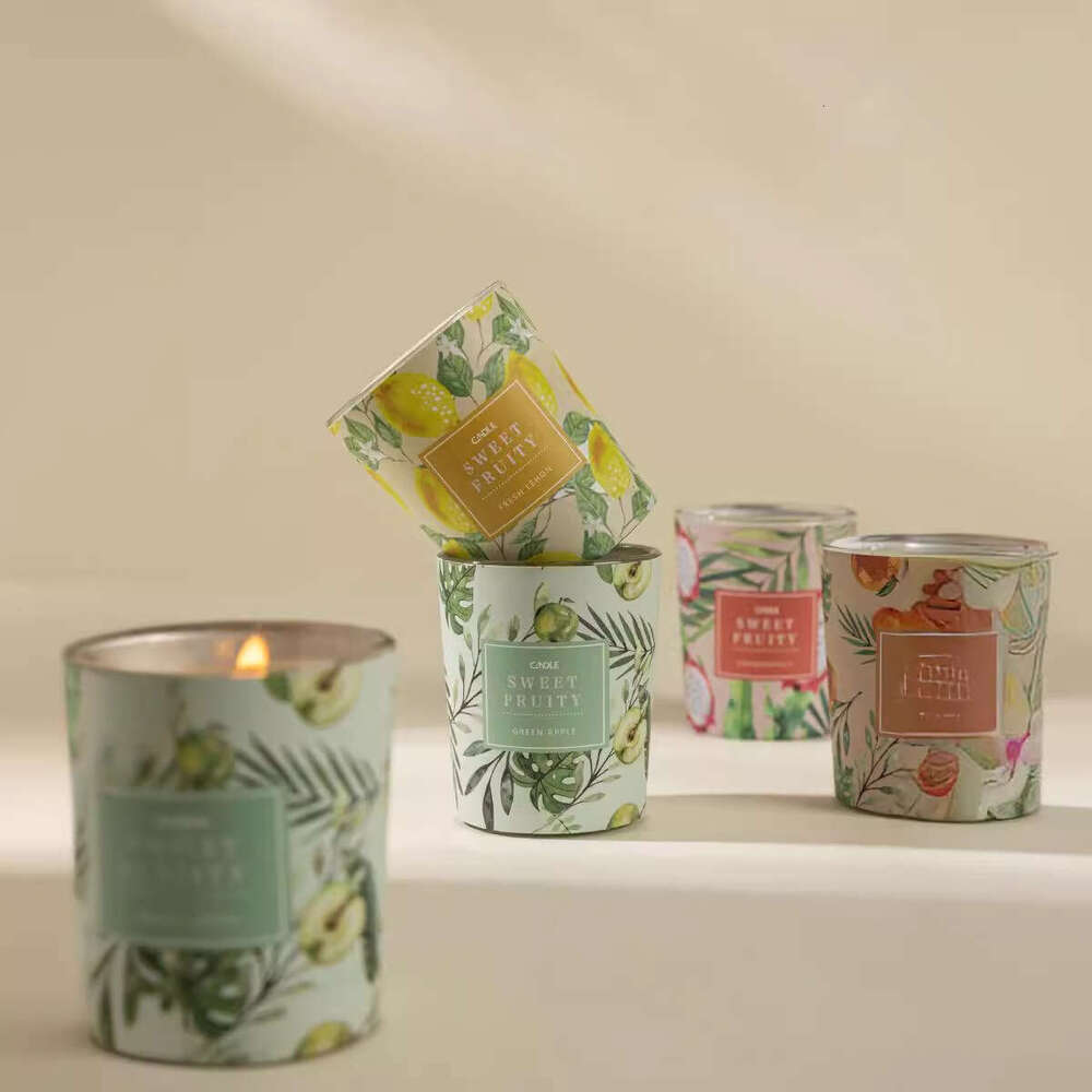 New of Three Soy Wax Scented Candles for Home Indoor Long-lasting Fragrance Birthday Gift Box Set Souvenir W260304