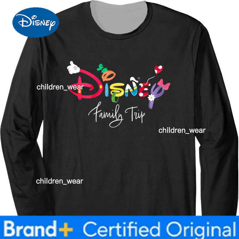 Disney Fantasy Magic Kingdom Family Trip Adult Kids Long Sleeve T-Shirts Breathable Quick-drying Casual Comfy Soft Stretchy H260304