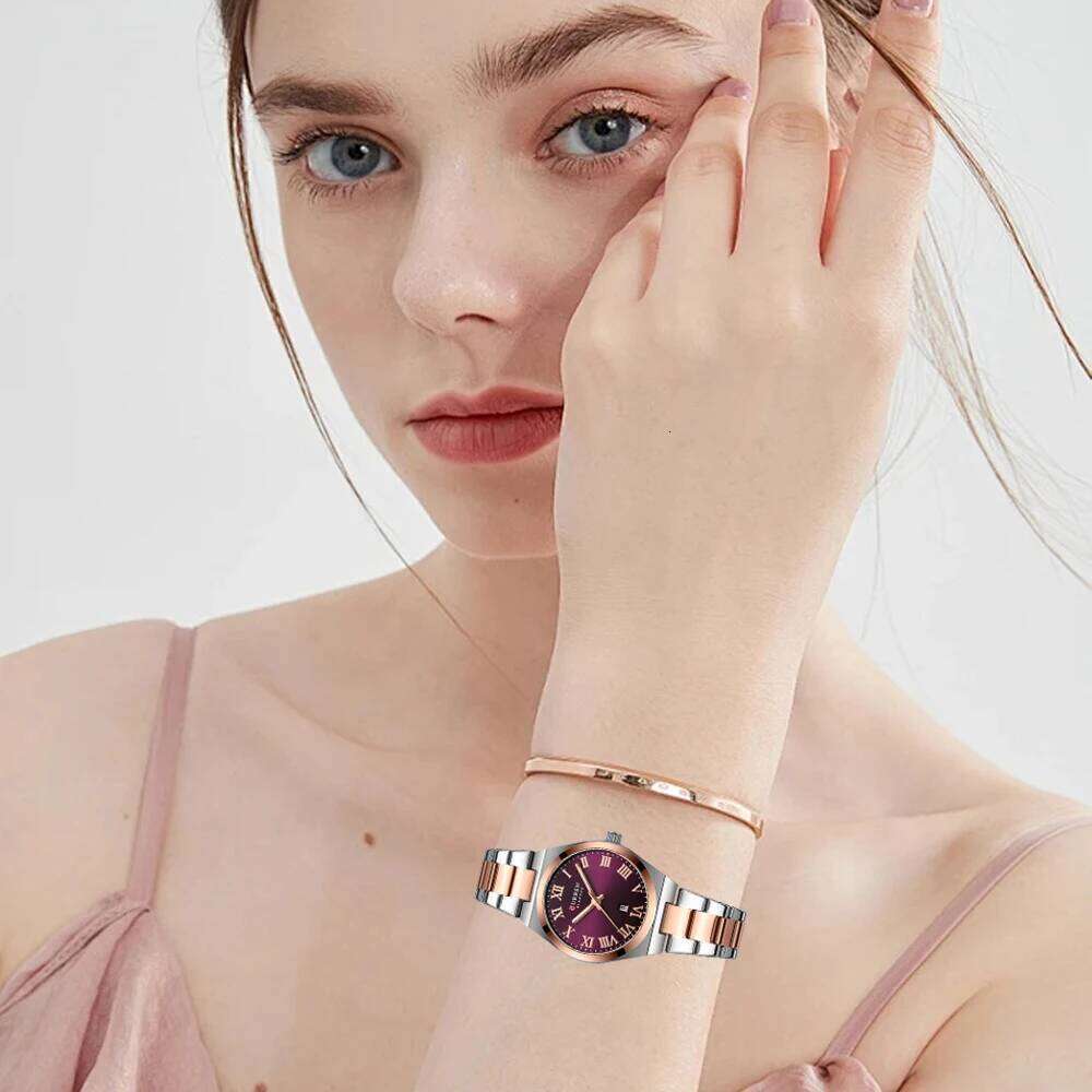 CURREN Luxury Women Watches Fashion Casual FemaleLadies Stainless Steel Quartz Wristwatches Life Waterproof Girlfriend Gift XJ260303