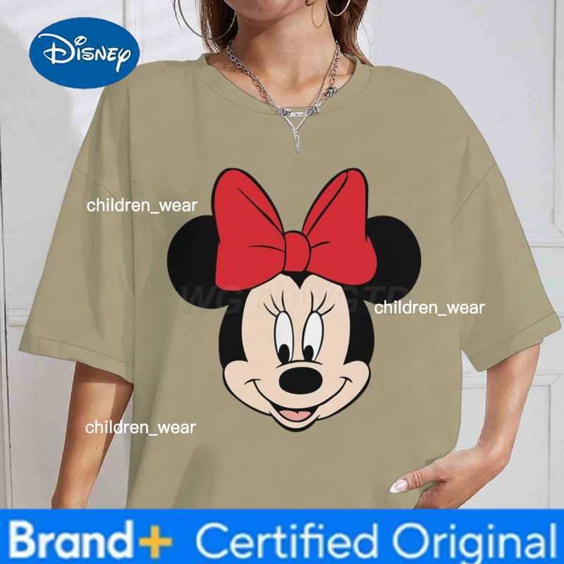 Disney Fun Mickey Mouse Minnie Couple Cotton T-shirts Classic Character Casual Short Sleeve Mickey Pattern Men Women Daily Wear Gifts H260304