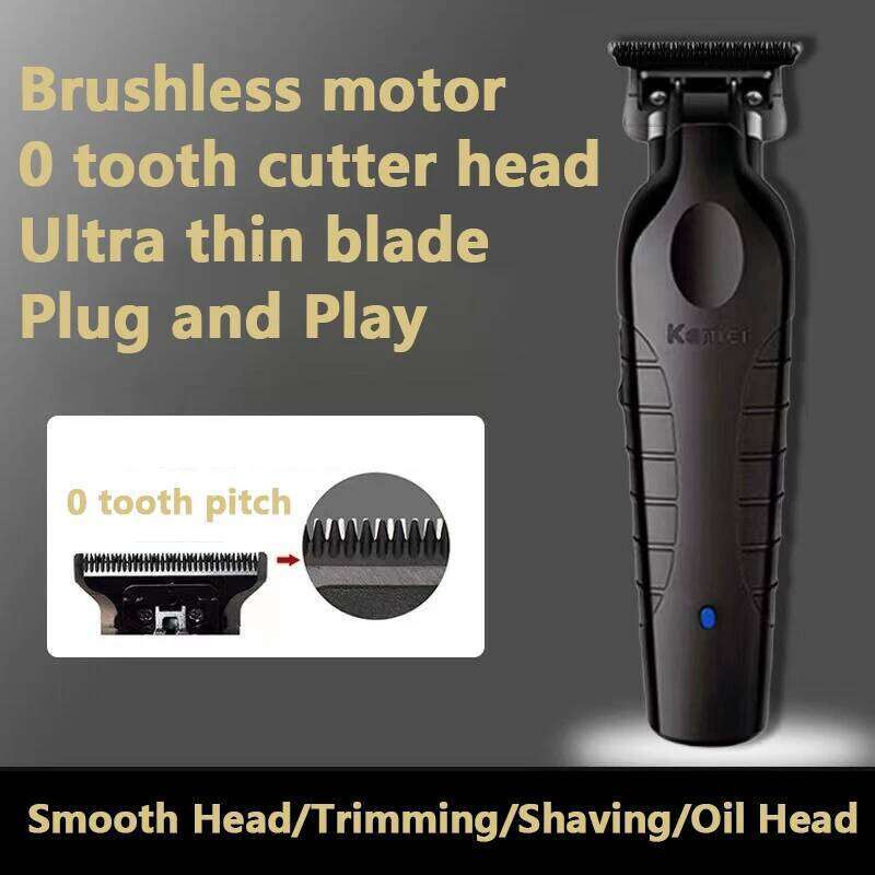Kemei 2299 Barber Cordless Hair Trimmer 0mm Zero Gapped Carving Clipper Professional Electric Finish Cutting Machine 26H0304