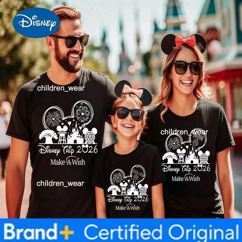 Disney ful Gift A Trip 2026 Kids T Shirt Full Of Joy Shirt Magic Kingdom T-Shirts Mickey Mouse Parent-Child Tee H260304