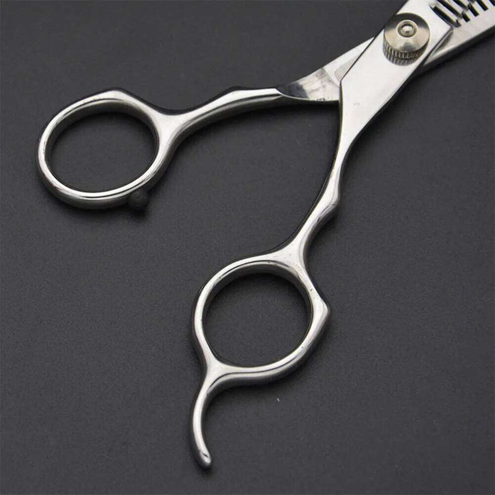 6Inch Double Tooth Hairdressing Scissors Professional Barber Shears Portable Hair Styling Tool for Family Pet Grooming and Salon H260303