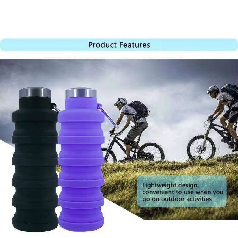 1pc Collapsible Water Bottle, Reuseable BPA Free Silicone Foldable Bottles Portable Hiking Cup For Outdoor Mountaineering Tours S260303