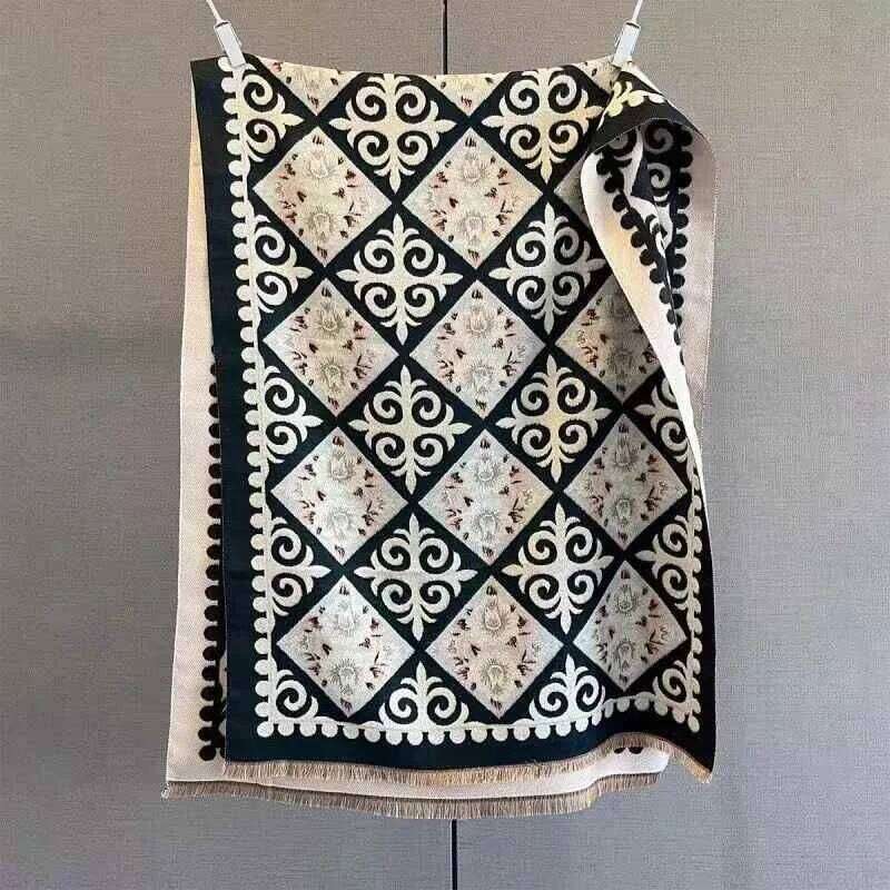 Versatile Faux Cashmere Scarves Shawl for Women Autumn Winter Multi-Functional Neck-Protecting Warm Windproof Scarf XJ260304