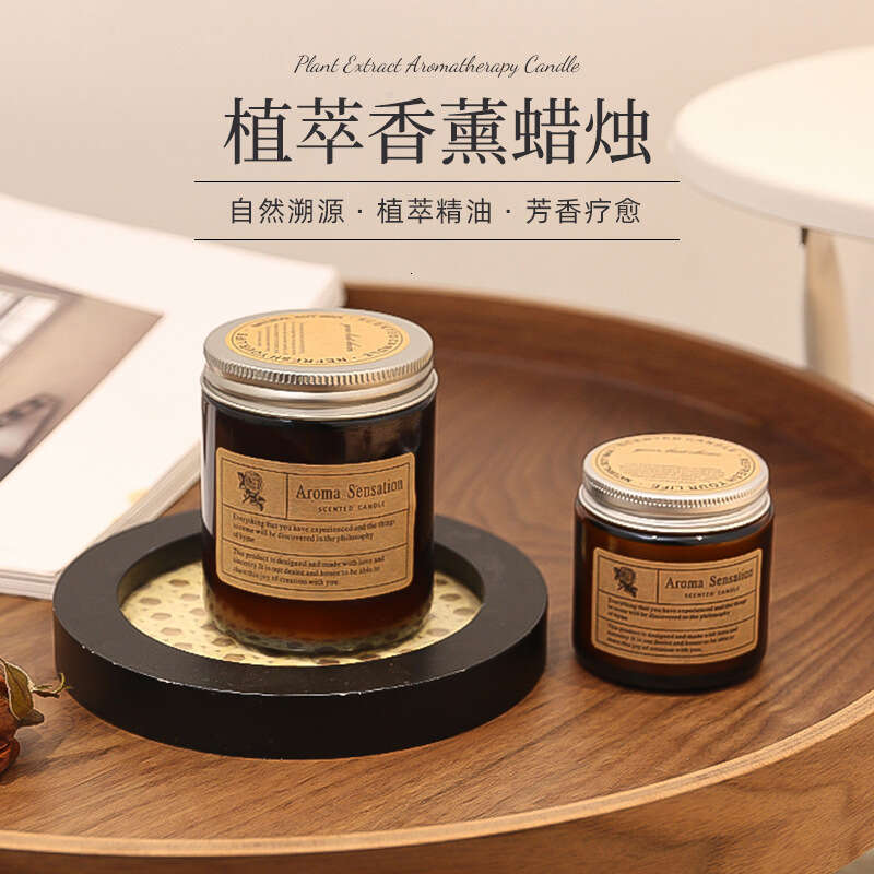 INS Cross-Border Wedding Favor Fragrance Glass Cup Handmade Smokeless DIY Aromatherapy Candle W260304