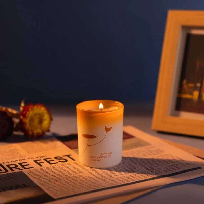 Aromatherapy in Jar Room Decoration, Ebony Sandalwood Scented Candle, Gift for Guests, Souvenir Candles W260304