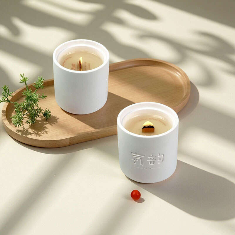 Gypsum Cup Aromatherapy Candle Smokeless Wholesale Bedroom Essential Oil Incense Ornament Creative Gift Handmade W260304