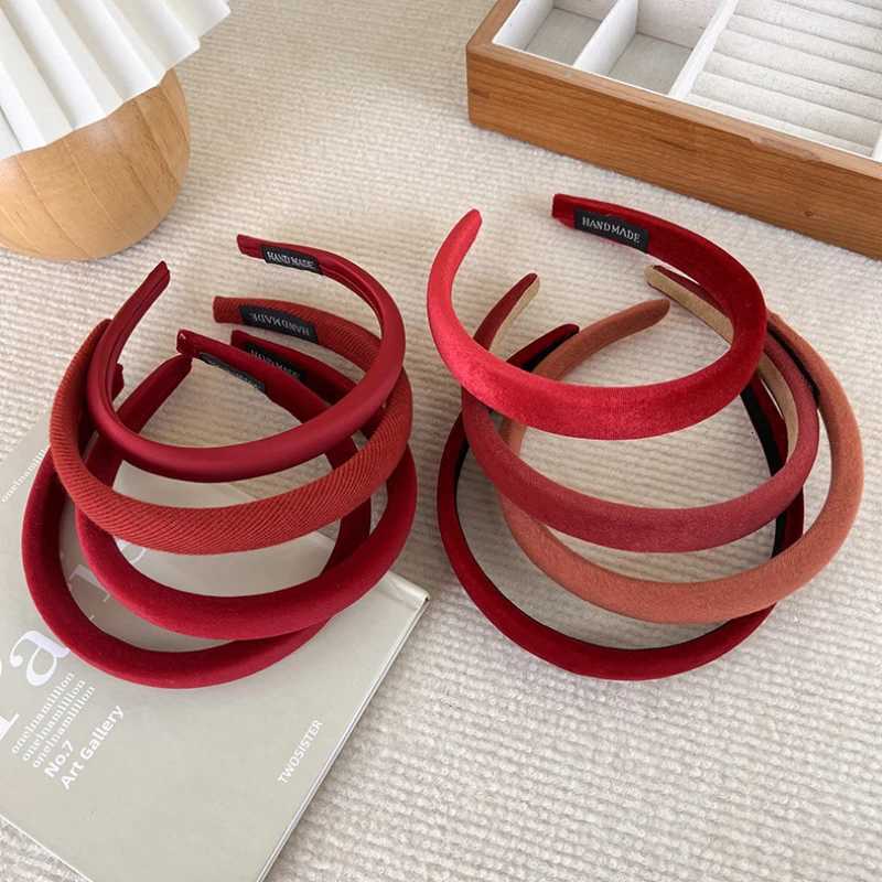 New Years Red Thin Headband for Women Girls Sweet Sponge Hair Hoop Christmas Decorate Hair Band Fashion Hair Accessories Gifts H260304 - view 4