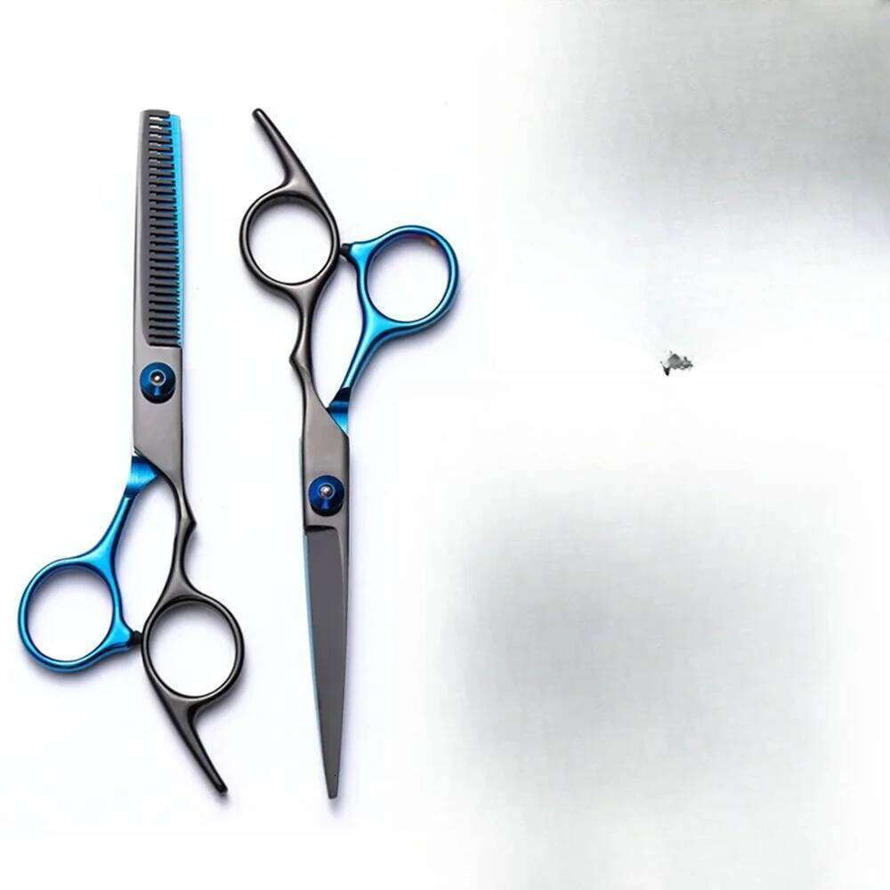 2Pcs/Set Professional Scissors Set Home Hair Cutting Barber/Salon Thinning Shears Kit, Stainless Steel Hairdressin H260303