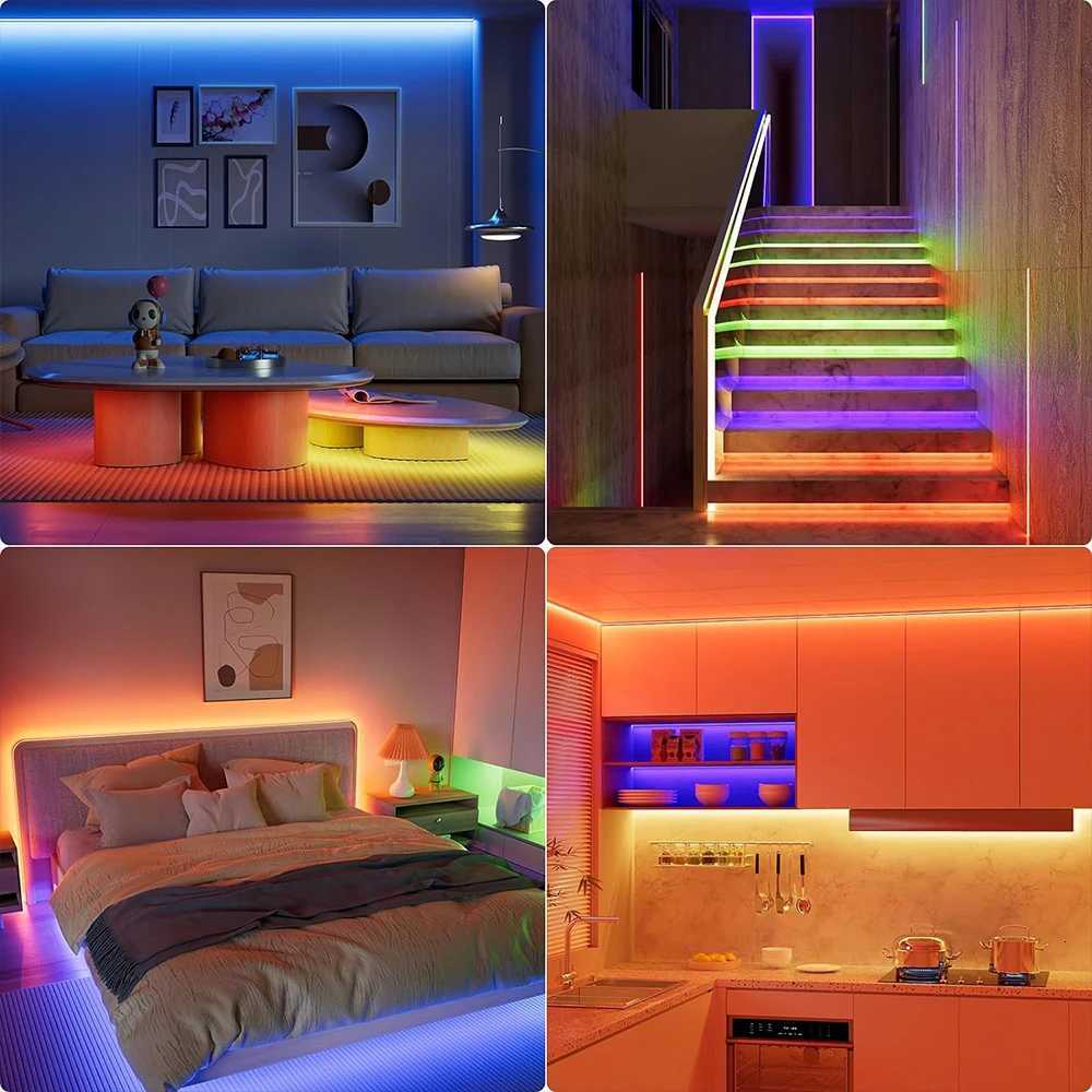 GREATWALL WIFI 100 foot LED strip 50550RGB strip music synchronous color change room home party decoration APP controller H260304