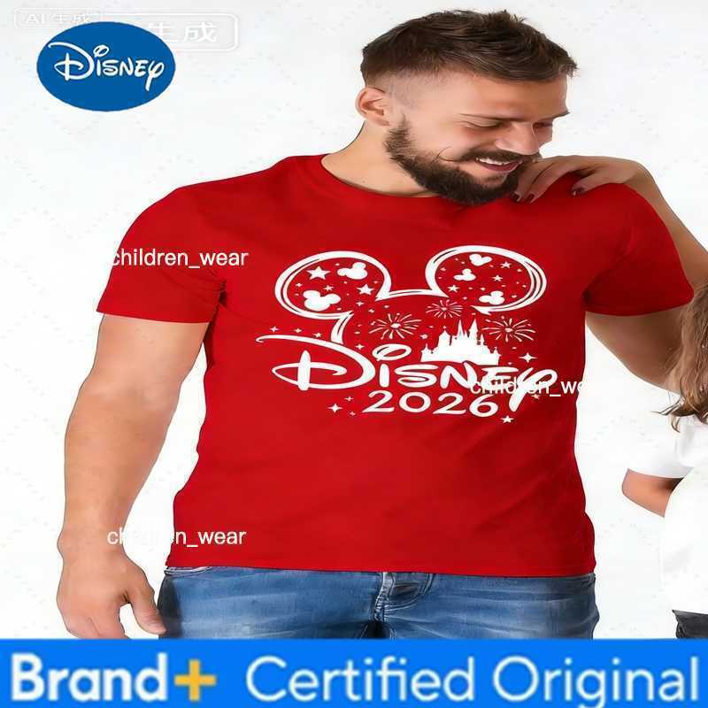 Disney 2026 Trip Mickey Minnie Mouse Family Match T-Shirt Cotton Dad Mom Bro Sis T Shirt Matching ful Gift Parent-Child Tee H260304