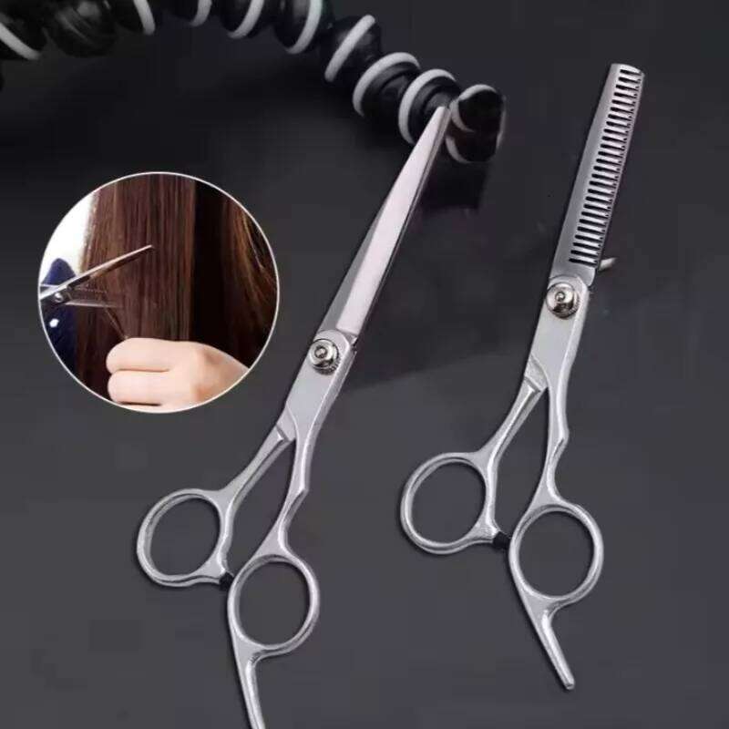 1/7pcs Professional Barber Scissors Set - Stainless Steel Salon Hairdressing Tools, Hair Cutting/Thinning Kit for Hairdressers H260303