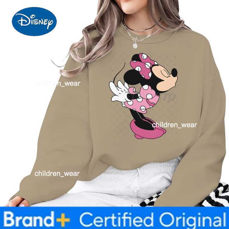 Disney Sweet Mickey Mouse Minnie Print Sweatshirt for Spring Autumn Couples Casual Classic Character Tops Cartoon Women Men Pullover H260304