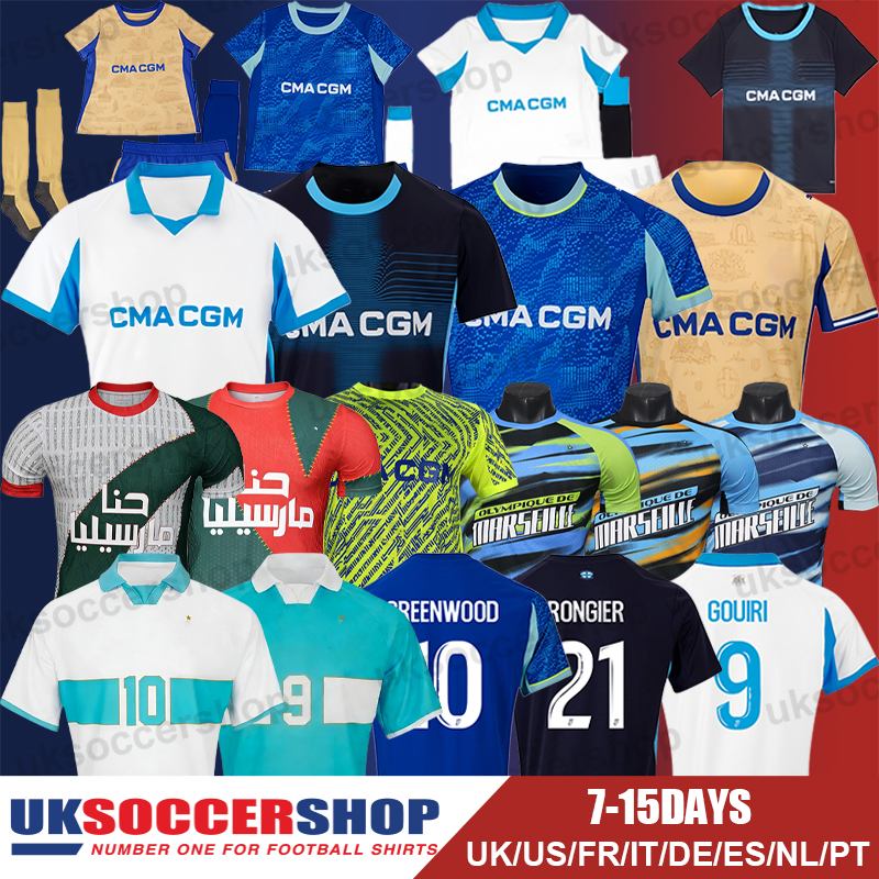 Marseille Football Jerseys 25 26 Soccer Jerseys Retro Football Shirts Tops Kits Men Kids Women Fans Player 3XL 4XL