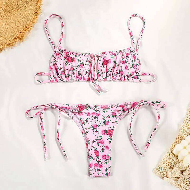 Melphieer summer girls fine lining bikini bandage high quality swimwear designer wholesale biquinis bathing suits manfacturer Y260303
