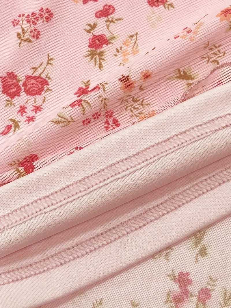 Womens Dresses Sleeveless Ruffled Trim Square Collar Tie-up Cut Out Backless Floral/Dots Summer Party Short Mini A-line Dress M260304