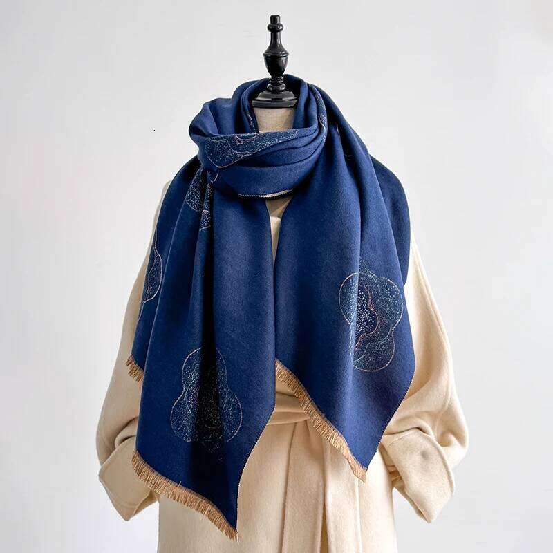 2025 Women's Luxury Cashmere Scarf - Winter Warm Thick Pashmina Blanket, Shawl, Wrap, Neckerchief, Bufanda, Echarpe & Poncho XJ260304