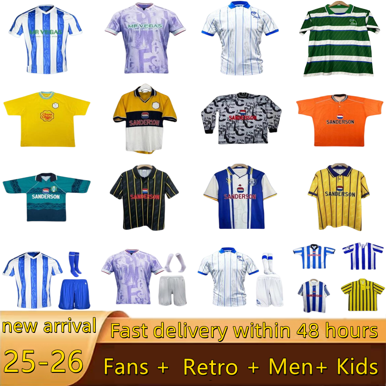 retro 88 89 92 93 94 95 97 98 99 25 26 Sheffield Wednesday soccer jerseys BANNAN Tyreeq Will Vaulks Callum Michael Smith Bakinson Mallik Wilks football shirt Kids kit