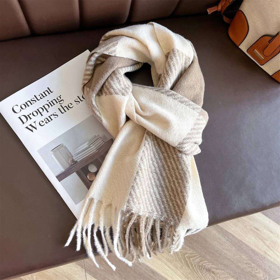 Luxury Winter Cashmere Scarf Women 2025 Design Warm Pashmina Blanket Poncho Scarves Female Shawl Wraps Thick Foulard Bufanda XJ260304