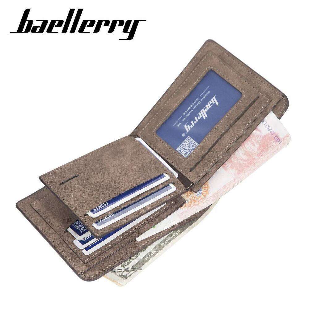 Men's Ultra Thin Holder - Soft Touch PU Leather Short Wallet with Coin Pocket | Slim RFID Blocking 8 Card Slots C260304