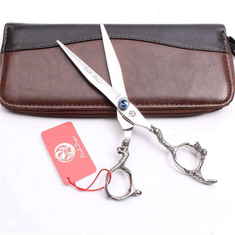 Z9100 7.0" Japan 440C Purple Blue Professional Barbers Cutting Shears Thinning Dragon Handle Human Hair Scissors H260303